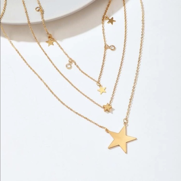 • Lennon • Layered Stars Necklace - Picture 3 of 4